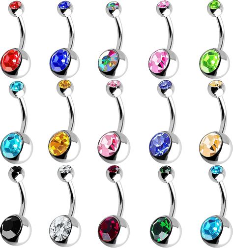 navel ring holder|Amazon.com: Belly Button Ring Collection.